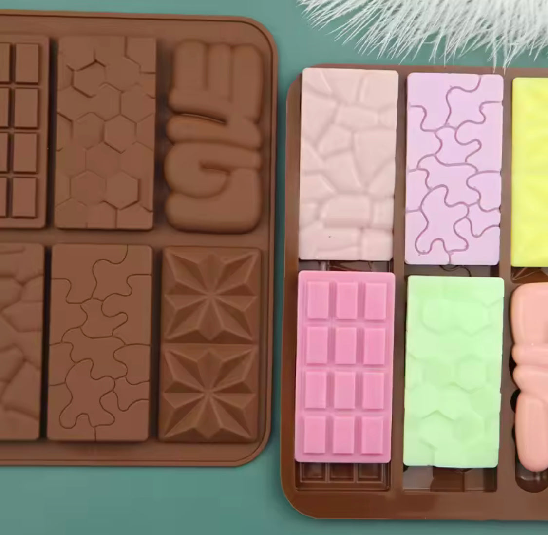 6 Grids Mini Rectangular Silicone Chocolate Mold, Easy Release Rectangle Chocolate Mold, Non Stick Silicone Mold 6 Grids Mini Rectangular Silicone Chocolate Mold, Easy Release Rectangle Chocolate Mold, Non Stick Silicone Mold